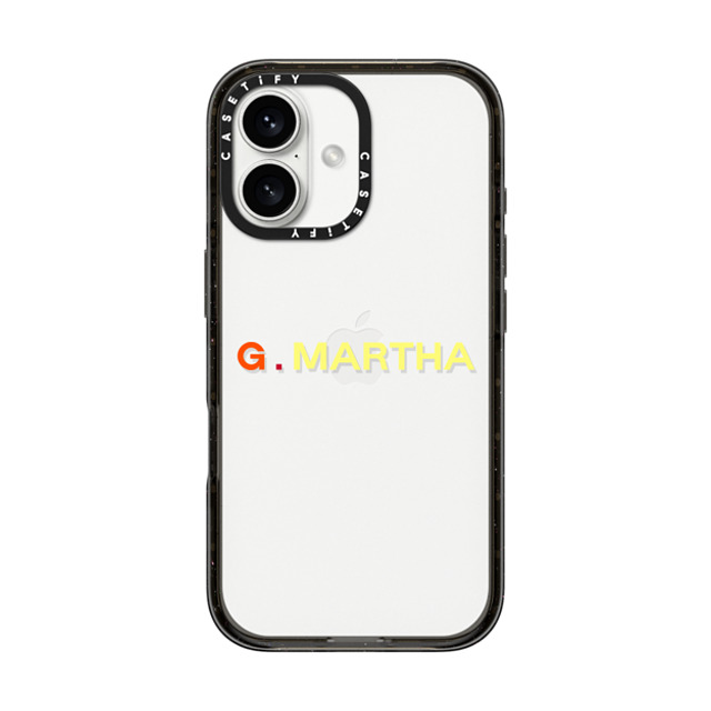 CASETiFY iPhone 16 ケース ブラック インパクトケース Custom Case - g. Martha