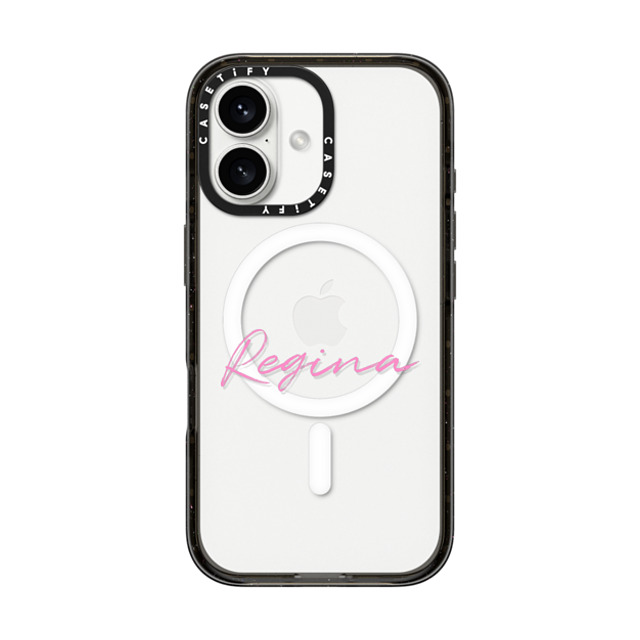 CASETiFY iPhone 16 ケース ブラック インパクトケース MagSafe対応 Custom Case - Regina