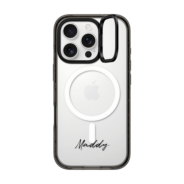 CASETiFY iPhone 16 Pro ケース ブラック インパクトリングスタンドケース MagSafe対応 Custom Case - Maddy