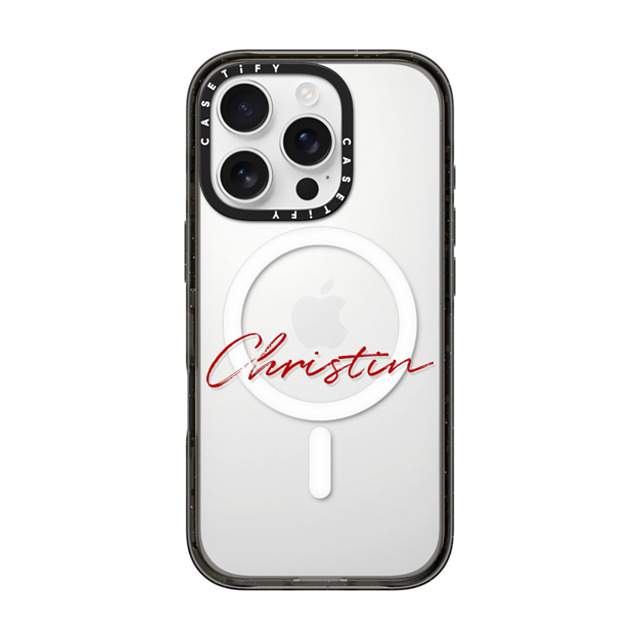 CASETiFY iPhone 16 Pro ケース ブラック インパクトケース MagSafe対応 Custom Case - Christin