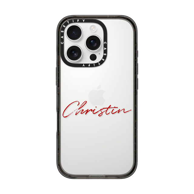 CASETiFY iPhone 16 Pro ケース ブラック インパクトケース Custom Case - Christin