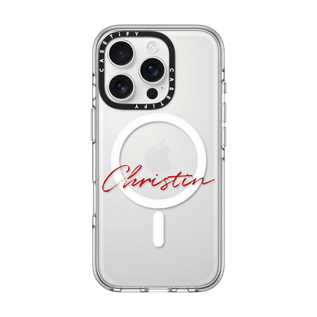 CASETiFY iPhone 16 Pro ケース クリア クリア ケース MagSafe対応 Custom Case - Christin