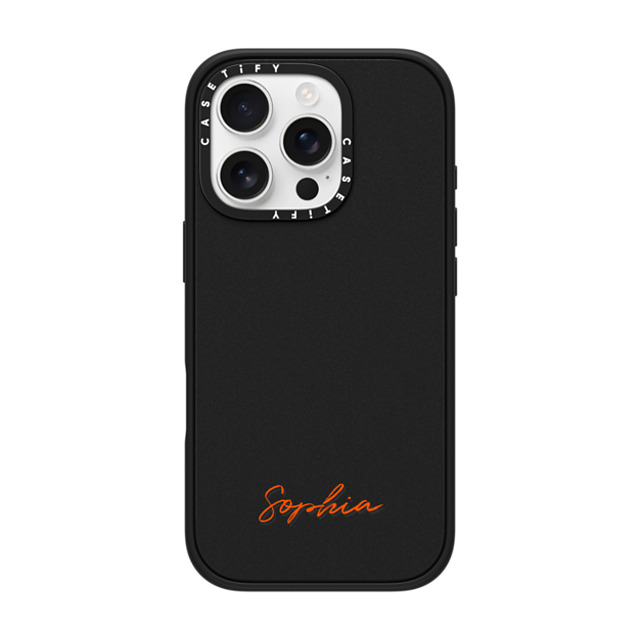 CASETiFY iPhone 16 Pro ケース マットブラック インパクトケース Custom Case - Sophia