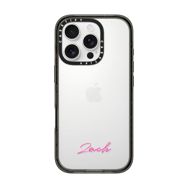 CASETiFY iPhone 16 Pro ケース ブラック インパクトケース Custom Case - Zach