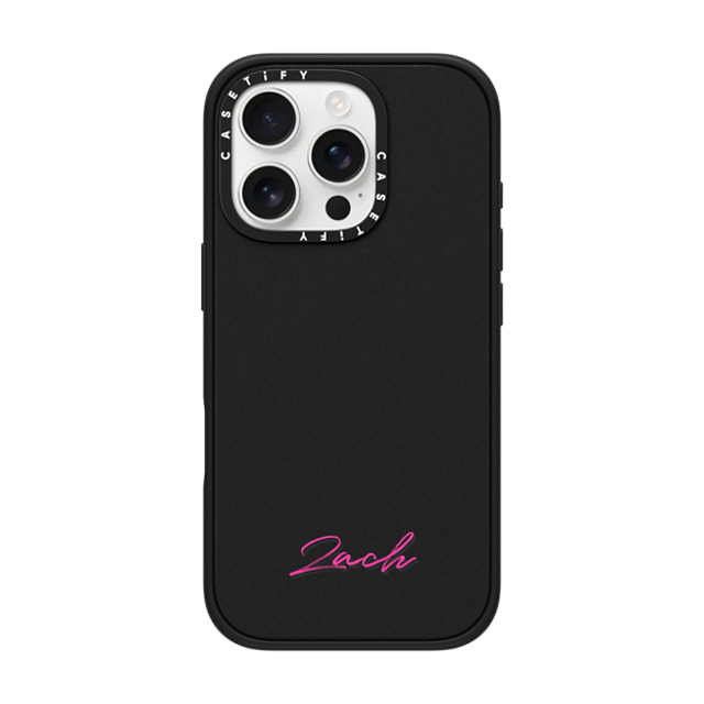 CASETiFY iPhone 16 Pro ケース マットブラック インパクトケース Custom Case - Zach