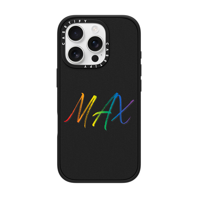 CASETiFY iPhone 16 Pro ケース マットブラック インパクトケース MagSafe対応 Custom Case - MAX