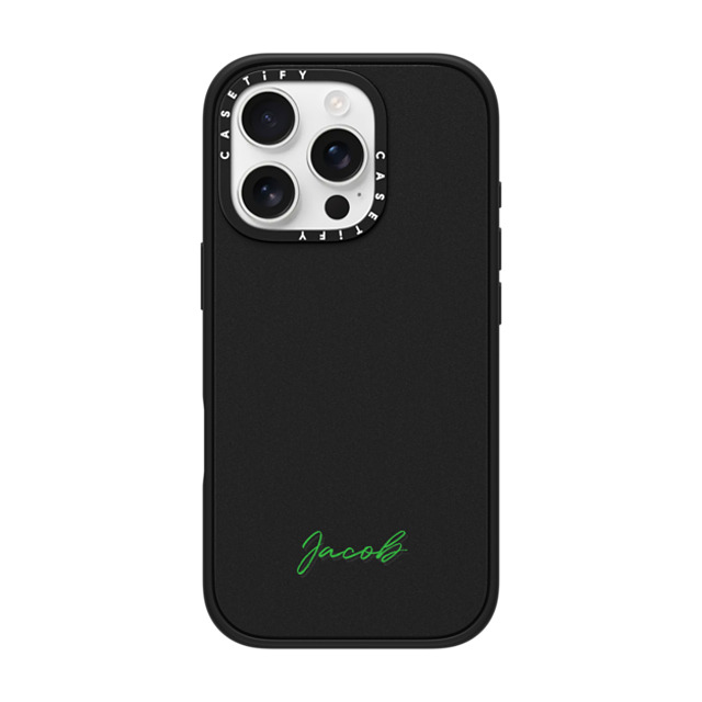 CASETiFY iPhone 16 Pro ケース マットブラック インパクトケース MagSafe対応 Custom Case - Jacob