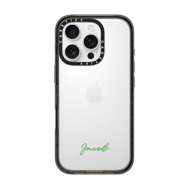 CASETiFY iPhone 16 Pro ケース ブラック インパクトケース Custom Case - Jacob