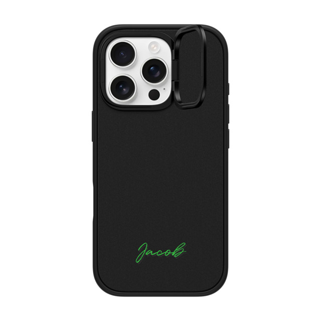 CASETiFY iPhone 16 Pro ケース マットブラック インパクトリングスタンドケース MagSafe対応 Custom Case - Jacob