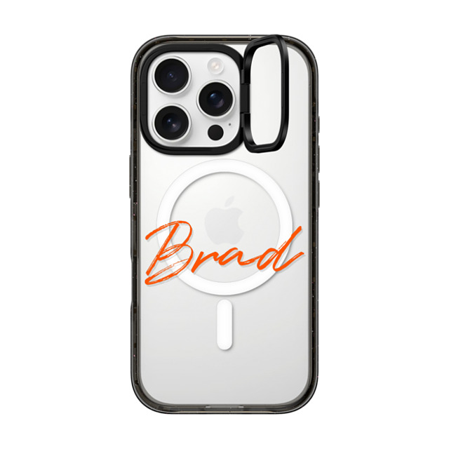 CASETiFY iPhone 16 Pro ケース ブラック インパクトリングスタンドケース MagSafe対応 Custom Case - Brad