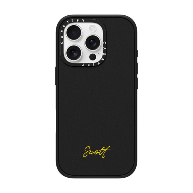 CASETiFY iPhone 16 Pro ケース マットブラック インパクトケース MagSafe対応 Custom Case - Scott