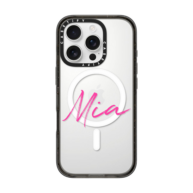 CASETiFY iPhone 16 Pro ケース ブラック インパクトケース MagSafe対応 Custom Case - Mia