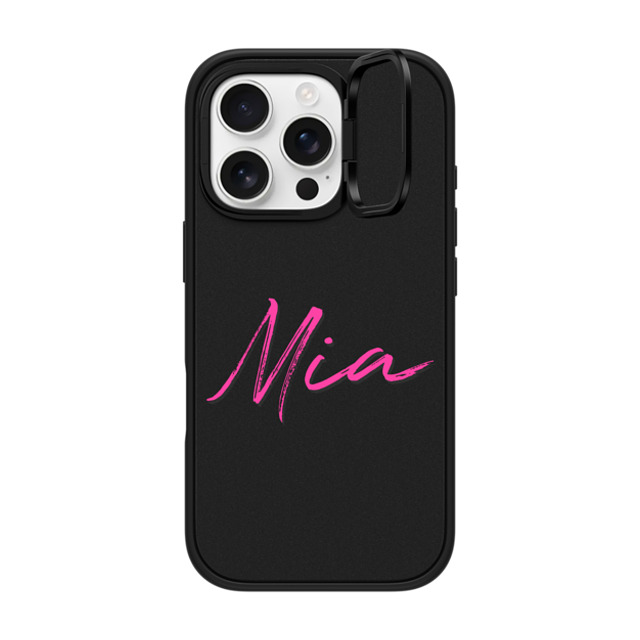 CASETiFY iPhone 16 Pro ケース マットブラック インパクトリングスタンドケース MagSafe対応 Custom Case - Mia