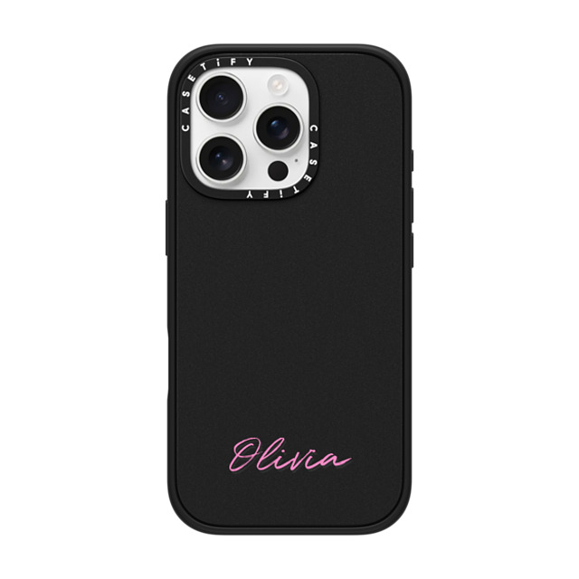 CASETiFY iPhone 16 Pro ケース マットブラック インパクトケース MagSafe対応 Custom Case - Olivia