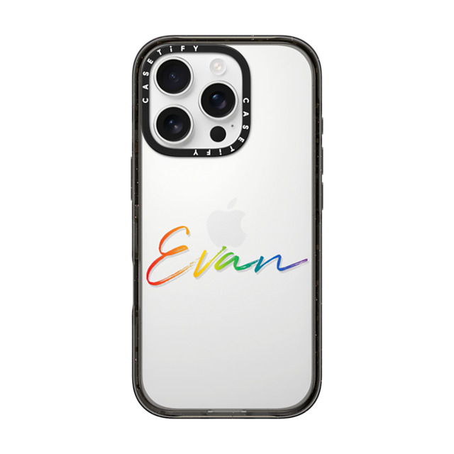 CASETiFY iPhone 16 Pro ケース ブラック インパクトケース Custom Case - Evan