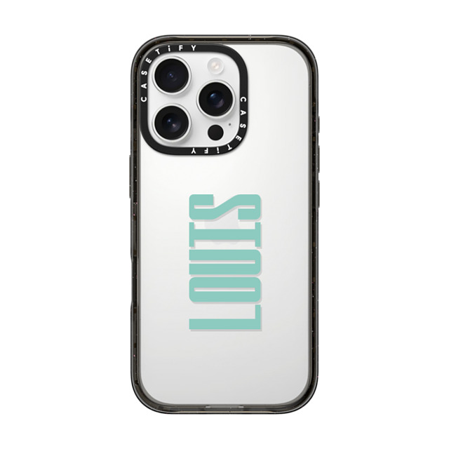 CASETiFY iPhone 16 Pro ケース ブラック インパクトケース Custom Case - Louis