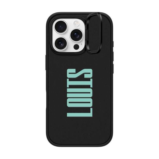 CASETiFY iPhone 16 Pro ケース マットブラック インパクトリングスタンドケース MagSafe対応 Custom Case - Louis