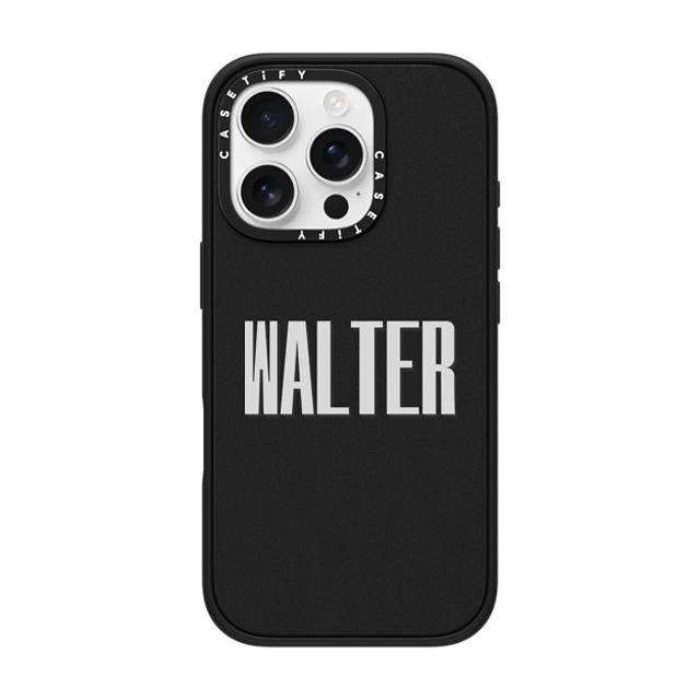 CASETiFY iPhone 16 Pro ケース マットブラック インパクトケース Custom Case - Walter