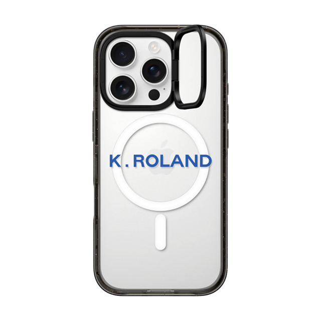 CASETiFY iPhone 16 Pro ケース ブラック インパクトリングスタンドケース MagSafe対応 Custom Case - k. Roland