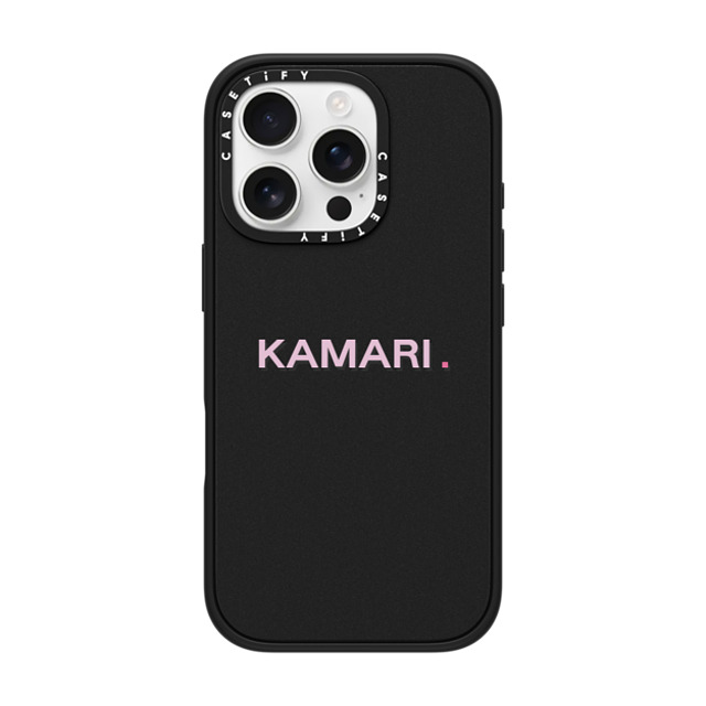 CASETiFY iPhone 16 Pro ケース マットブラック インパクトケース Custom Case - Kamari.