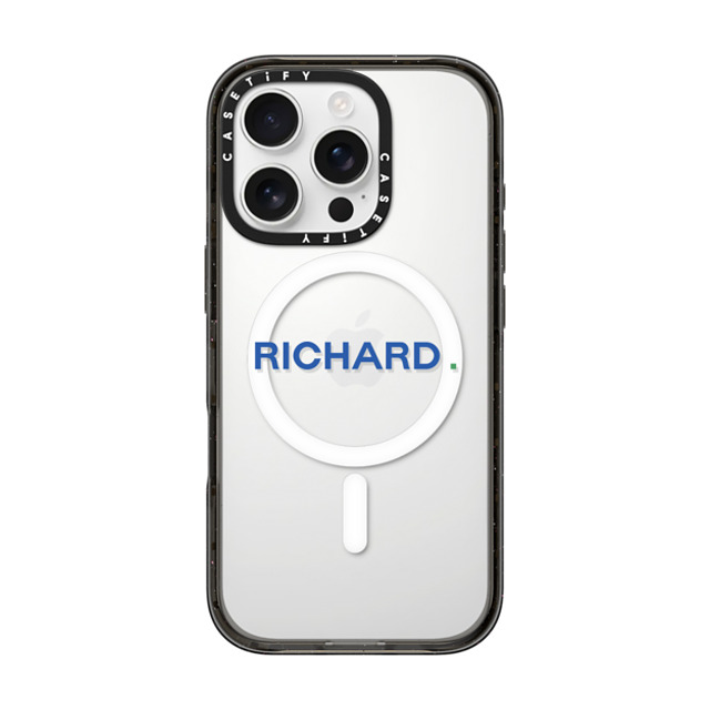 CASETiFY iPhone 16 Pro ケース ブラック インパクトケース MagSafe対応 Custom Case - Richard.