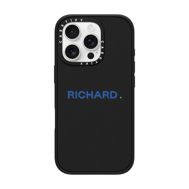 CASETiFY iPhone 16 Pro ケース マットブラック インパクトケース MagSafe対応 Custom Case - Richard.