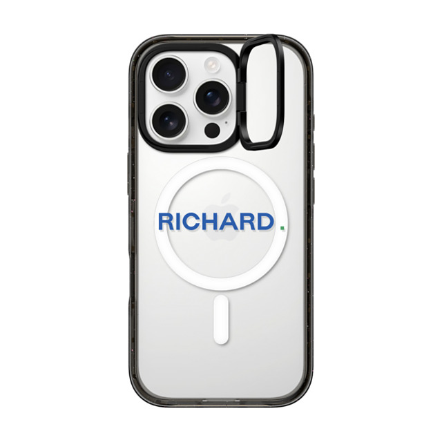 CASETiFY iPhone 16 Pro ケース ブラック インパクトリングスタンドケース MagSafe対応 Custom Case - Richard.