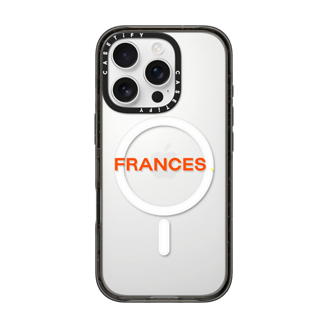 CASETiFY iPhone 16 Pro ケース ブラック インパクトケース MagSafe対応 Custom Case - Frances.