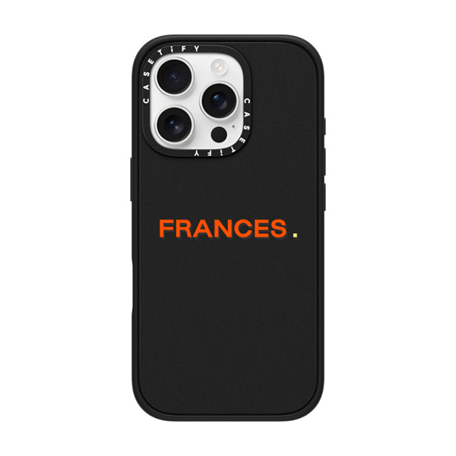 CASETiFY iPhone 16 Pro ケース マットブラック インパクトケース MagSafe対応 Custom Case - Frances.