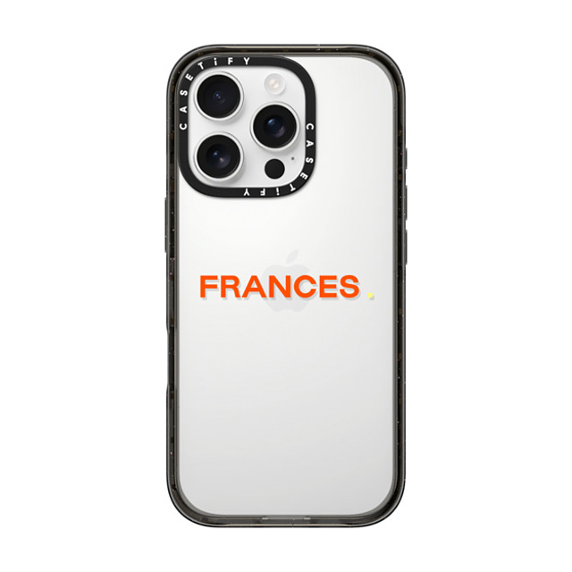 CASETiFY iPhone 16 Pro ケース ブラック インパクトケース Custom Case - Frances.