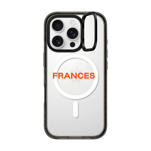 CASETiFY iPhone 16 Pro ケース ブラック インパクトリングスタンドケース MagSafe対応 Custom Case - Frances.