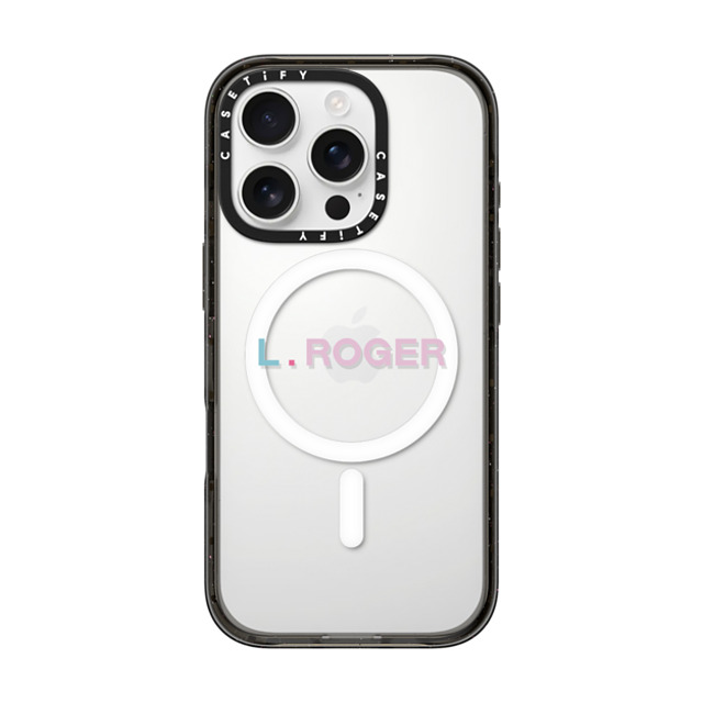 CASETiFY iPhone 16 Pro ケース ブラック インパクトケース MagSafe対応 Custom Case - l. Roger