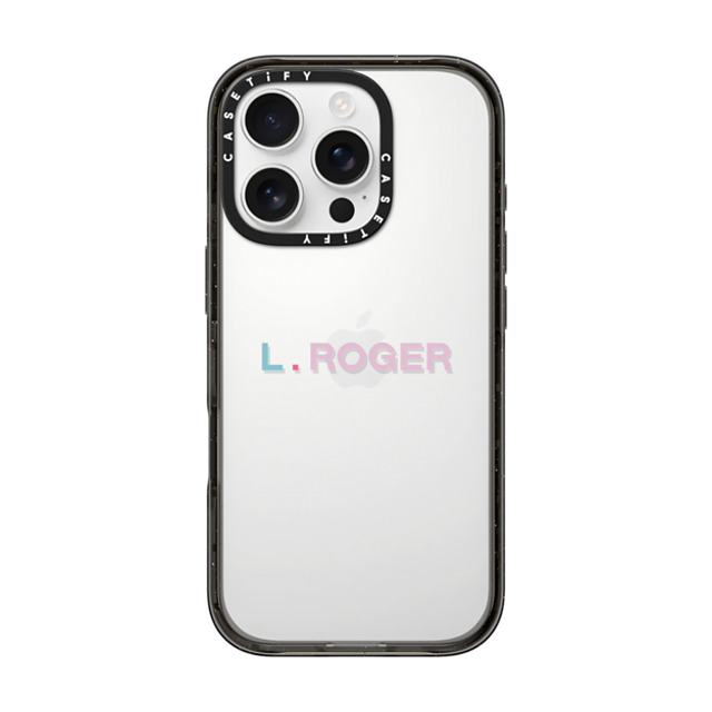 CASETiFY iPhone 16 Pro ケース ブラック インパクトケース Custom Case - l. Roger