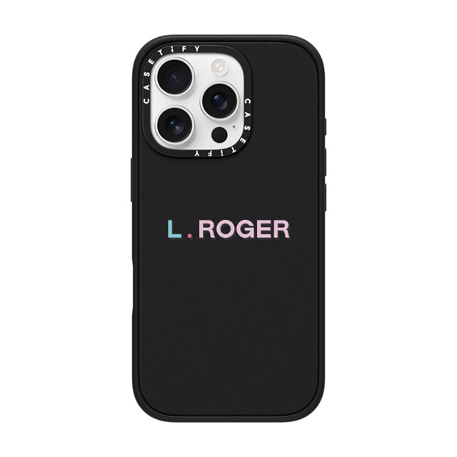 CASETiFY iPhone 16 Pro ケース マットブラック インパクトケース Custom Case - l. Roger