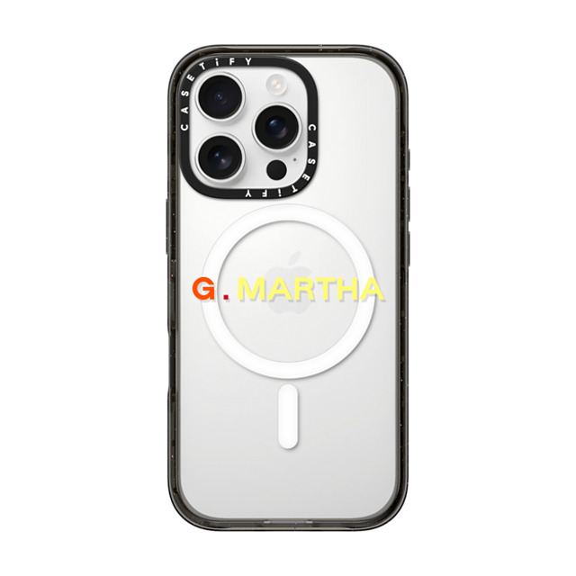 CASETiFY iPhone 16 Pro ケース ブラック インパクトケース MagSafe対応 Custom Case - g. Martha