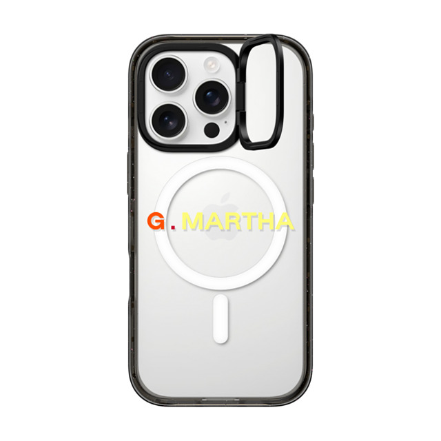 CASETiFY iPhone 16 Pro ケース ブラック インパクトリングスタンドケース MagSafe対応 Custom Case - g. Martha