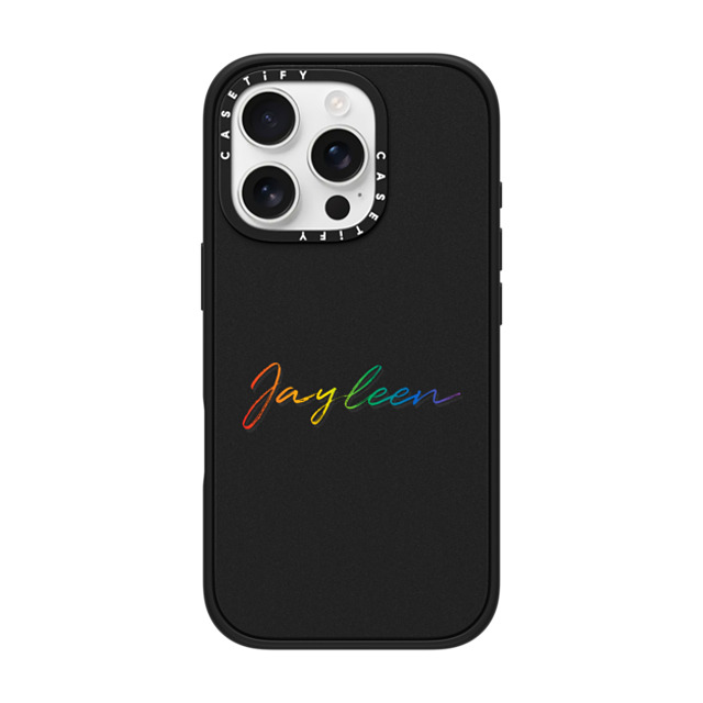 CASETiFY iPhone 16 Pro ケース マットブラック インパクトケース Custom Case - Jayleen