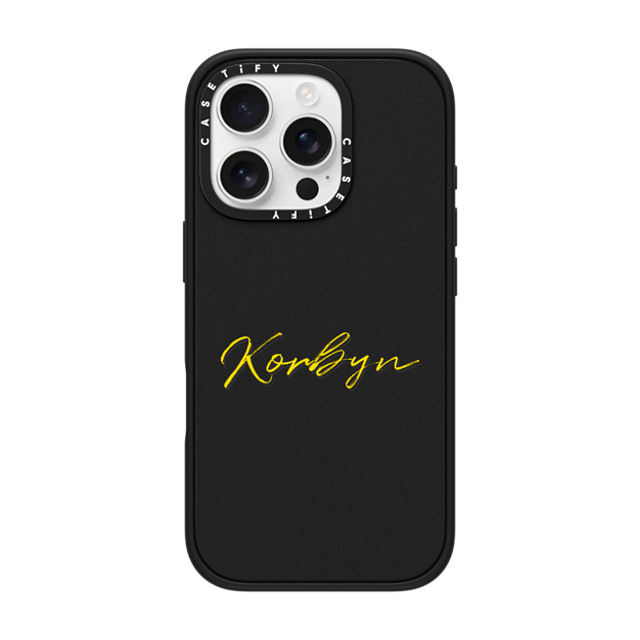 CASETiFY iPhone 16 Pro ケース マットブラック インパクトケース MagSafe対応 Custom Case - Korbyn