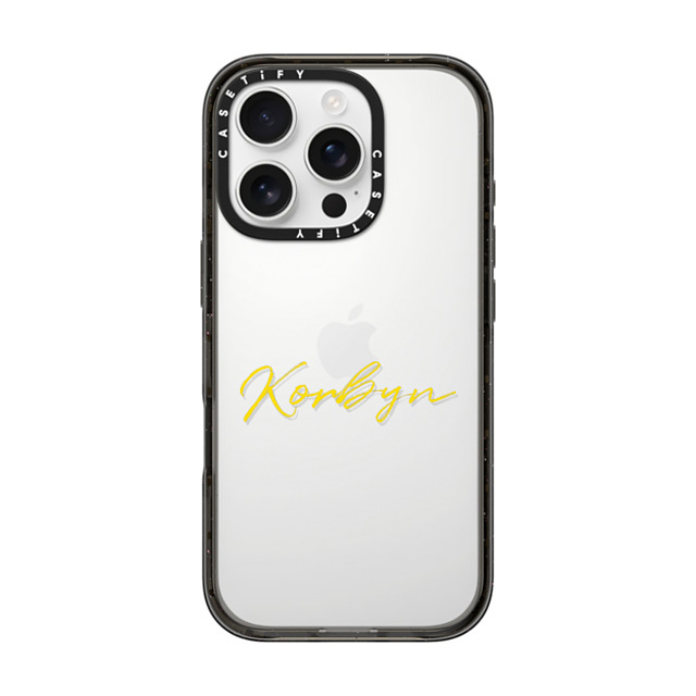 CASETiFY iPhone 16 Pro ケース ブラック インパクトケース Custom Case - Korbyn