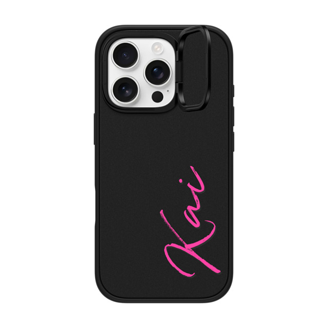 CASETiFY iPhone 16 Pro ケース マットブラック インパクトリングスタンドケース MagSafe対応 Custom Case - Kai