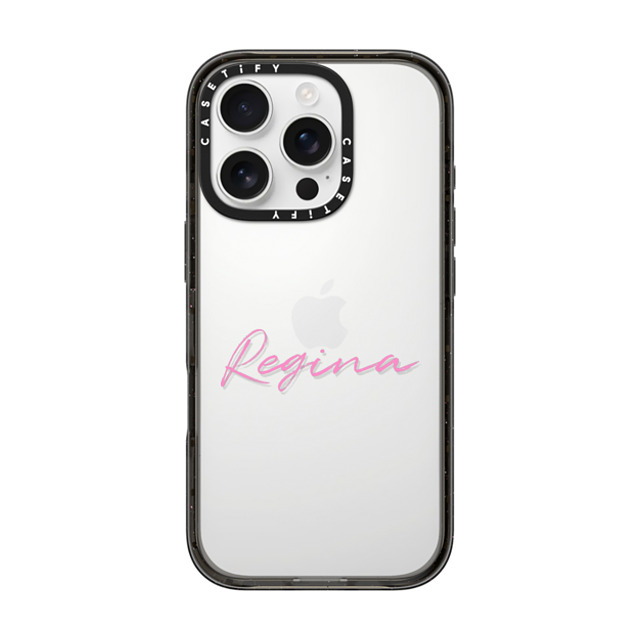 CASETiFY iPhone 16 Pro ケース ブラック インパクトケース Custom Case - Regina