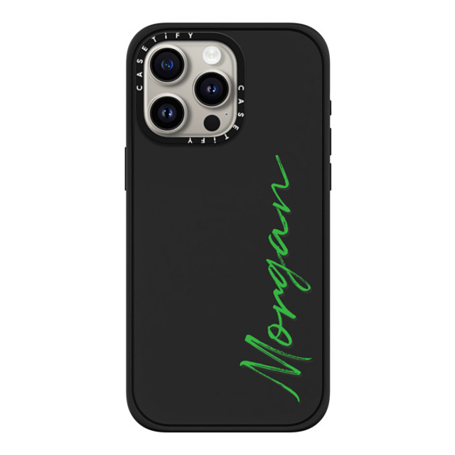 CASETiFY iPhone 15 Pro Max ケース マットブラック インパクトケース MagSafe対応 Custom Case - Morgan