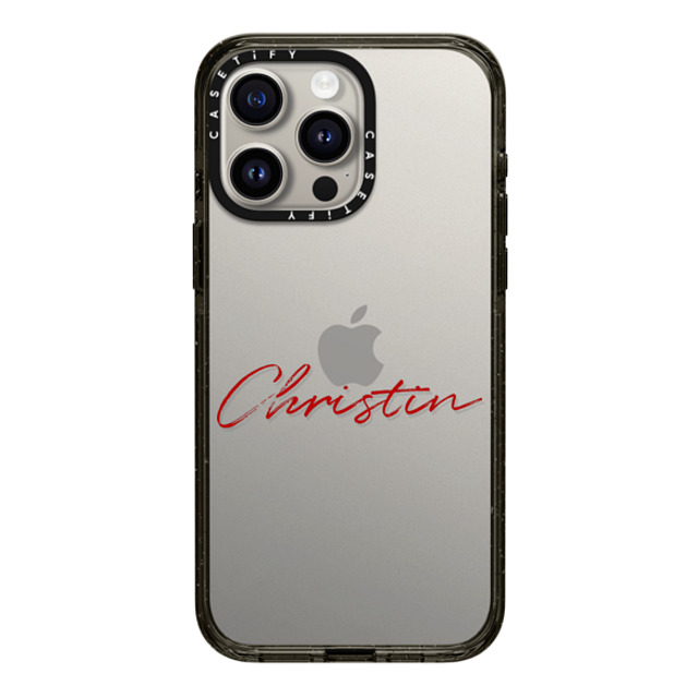 CASETiFY iPhone 15 Pro Max ケース ブラック インパクトケース Custom Case - Christin