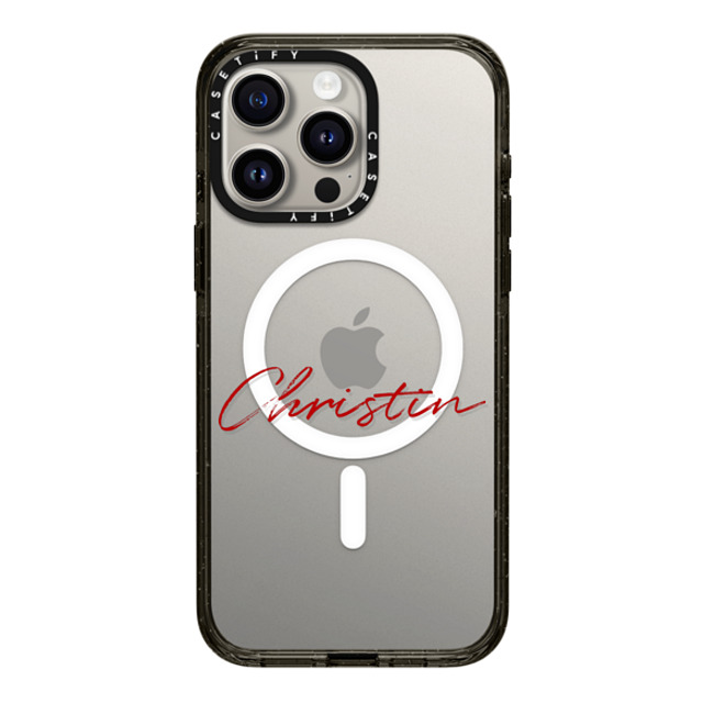 CASETiFY iPhone 15 Pro Max ケース ブラック インパクトケース MagSafe対応 Custom Case - Christin