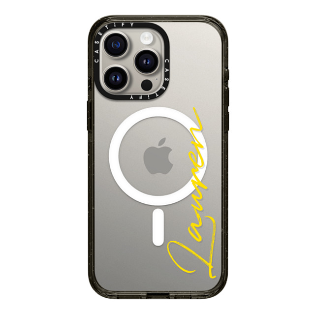 CASETiFY iPhone 15 Pro Max ケース ブラック インパクトケース MagSafe対応 Custom Case - Lauren