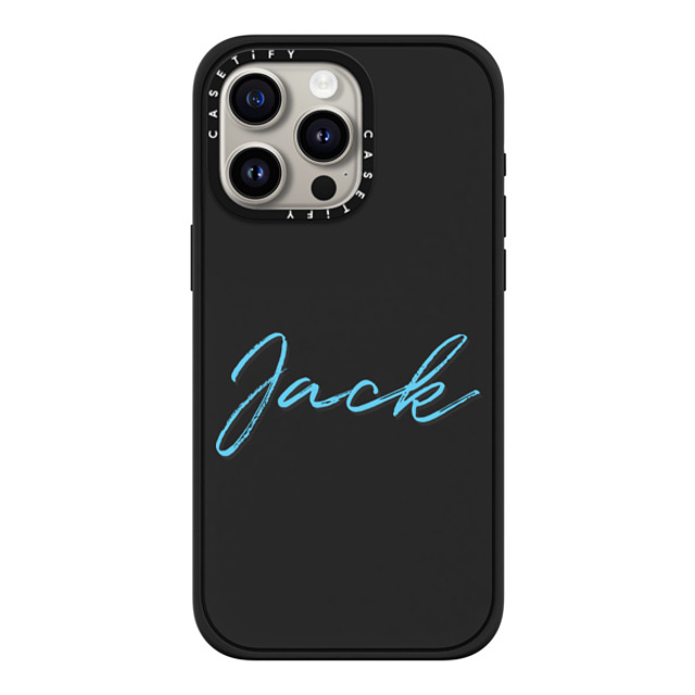 CASETiFY iPhone 15 Pro Max ケース マットブラック インパクトケース MagSafe対応 Custom Case - Jack