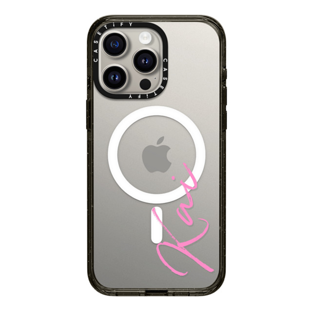 CASETiFY iPhone 15 Pro Max ケース ブラック インパクトケース MagSafe対応 Custom Case - Kai