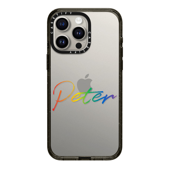 CASETiFY iPhone 15 Pro Max ケース ブラック インパクトケース Custom Case - Peter