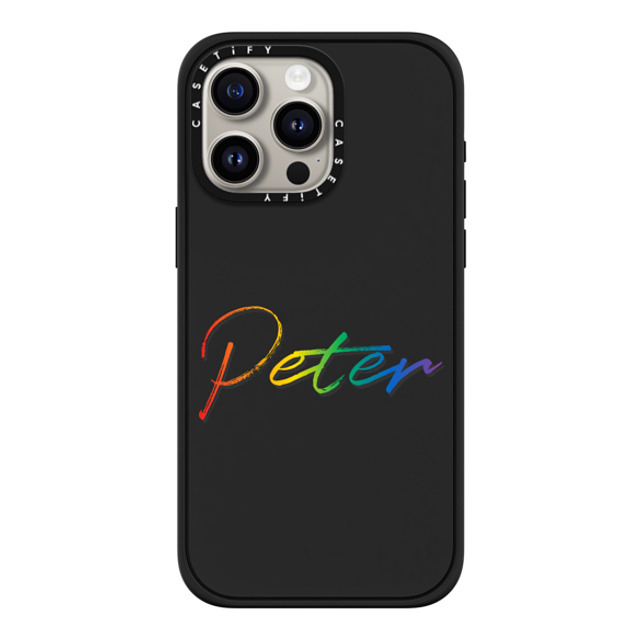 CASETiFY iPhone 15 Pro Max ケース マットブラック インパクトケース MagSafe対応 Custom Case - Peter