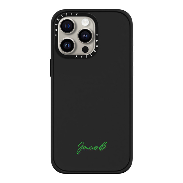 CASETiFY iPhone 15 Pro Max ケース マットブラック インパクトケース MagSafe対応 Custom Case - Jacob